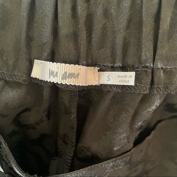 Mi Ami Andey Animal Print Black Joggers Satin Leopard Tapered Pants STYLEWS30234 - Picture 13 of 16